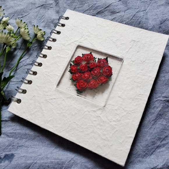 Beautiful Notebook with Roses and Musical notes on the cover - Picture 2 of 5